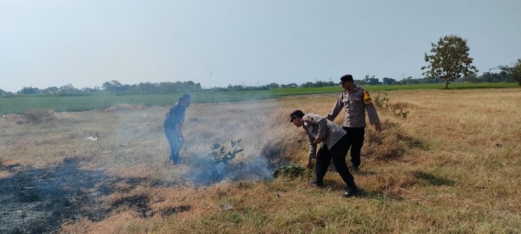 Dalam Sehari 4 Lokasi Di Kabupaten Tegal Terbakar, Polres Tegal Gerak Cepat Bersinergi Dengan Damkar Kabupaten Tegal